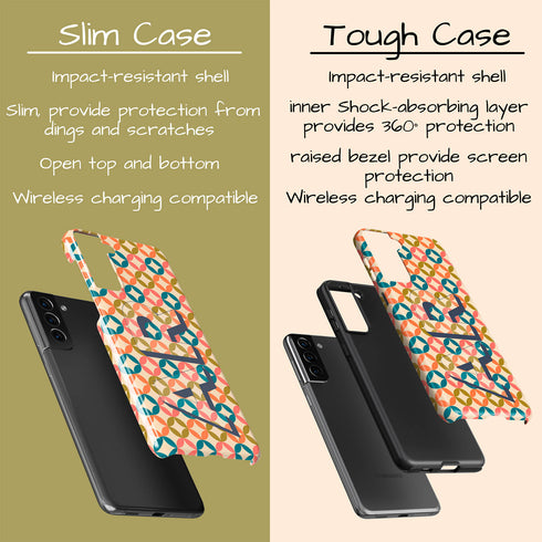 Retro Custom 3D Initials Galaxy Case